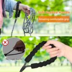 NTR Heavy Duty Dog Leash, Black 10MM 15FT Training Leash with Swivel Lockable Hook and Comfortable Padded Handle, Dog Lead for Walking, Hunting, Camping, Backyard for Small Medium and Large Dogs - Image 4