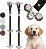 Caldwell's Pet Supply Co. Dog Potty Bells, Dog Door Bell, Bells To Go Outside, Potty Training Bell, Dogs Doorbell, Dogs Potty Doorbell, Ring To Go Pee, All Breed Puppy Training Tool - Black (Set of 2)