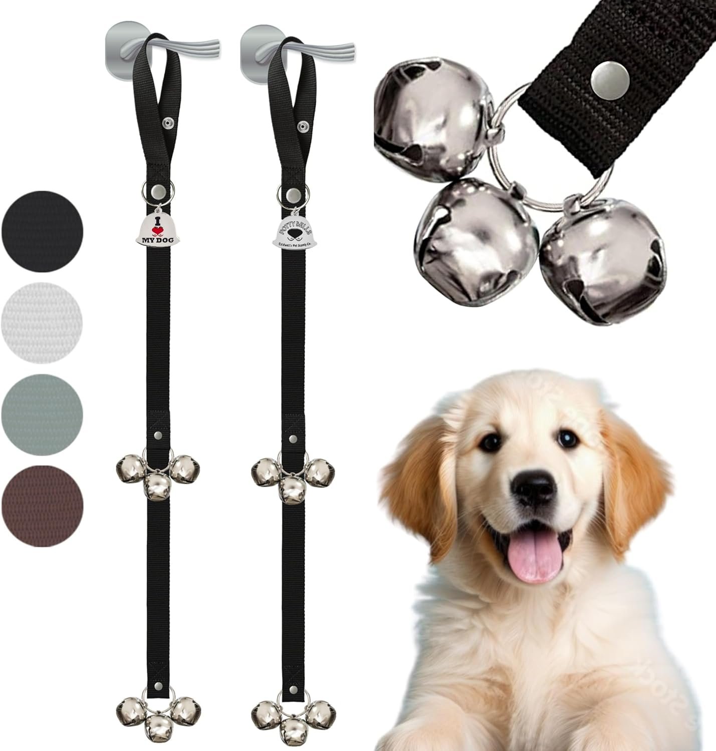 Caldwell’s Pet Supply Co. Dog Potty Bells, Dog Door Bell, Bells To Go Outside, Potty Training Bell, Dogs Doorbell, Dogs Potty Doorbell, Ring To Go Pee, All Breed Puppy Training Tool – Black (Set of 2) Caldwell’s Pet Supply Co. Dog Potty Bells, Dog Door Bell, Bells To Go Outside, Potty Training Bell, Dogs Doorbell, Dogs Potty Doorbell, Ring To Go Pee, All Breed Puppy Training Tool – Black (Set of 2)