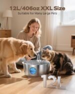 Dog Water Fountain for Large Dogs: Stainless Steel Dog Fountain Water Bowl - Image 3