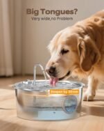 Dog Water Fountain for Large Dogs: Stainless Steel Dog Fountain Water Bowl - Image 4