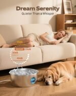 Dog Water Fountain for Large Dogs: Stainless Steel Dog Fountain Water Bowl - Image 5