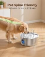 Dog Water Fountain for Large Dogs: Stainless Steel Dog Fountain Water Bowl - Image 6