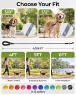 Taglory Rope Dog Leash for Medium Large Dogs, 6 FT Padded Handle, Grey - Image 7