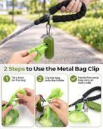 Taglory Rope Dog Leash for Medium Large Dogs, 6 FT Padded Handle, Grey - Image 9