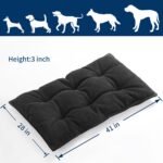 MABOZOO Chew Proof Indestructible Dog Beds for Aggressive Chewers,Durable Dog Crate Pad,Washable Tough Pet Mats for Kennel,Black,XL 28x41 in - Image 4