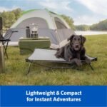 Coolaroo On-The-Go Elevated Dog Bed Kit – Portable & Cooling Travel Cot with HeatShield Fabric for Large Dogs, Lightweight & Compact, Includes Matching Carry Bag & Everglade Green Bonus Cover, Large - Image 3