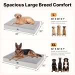 Veehoo Orthopedic Memory Foam Dog Bed for Senior Dogs, 7" Thick XXL Dog Bed - Image 4