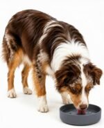 The Perfect Dish - Silicone Dog Bowl for Food & Water, 7.5"x2.25"- Charcoal
