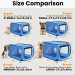 Portable Collapsible Pop Up Kennel, 36" L x 22" W x 22" H, Blue - Image 3