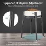 PROERR Raised Single Dog Bowl Stand for Medium Large,Adjustable 12-16" Tall - Image 3