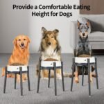 PROERR Raised Single Dog Bowl Stand for Medium Large,Adjustable 12-16" Tall - Image 4