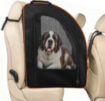 Dog Car Seat, Enclosed Carrier for Pets Travel Safety Dog Crate Soft-Sided Covered Car Kennel Carrier for Backseat