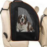 Dog Car Seat, Enclosed Carrier for Pets Travel Safety Dog Crate Soft-Sided Covered Car Kennel Carrier for Backseat