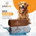 Dog Towels for Drying Dogs Super Absorbent Microfiber Pet Grooming Towel for Dogs, Cats and Other Pets (40 x 24 Inches, Brown and Grey) - Image 3