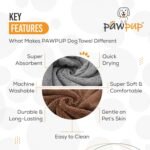 Dog Towels for Drying Dogs Super Absorbent Microfiber Pet Grooming Towel for Dogs, Cats and Other Pets (40 x 24 Inches, Brown and Grey) - Image 5