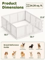 Rossny 12-Panel Indoor Dog Puppy Playpen with Divider, Potty + Play Zone - Image 6