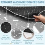 Washable Pee Pads for Dogs, 2 Pack Reusable Puppy Pads, 18"x24" - Image 3