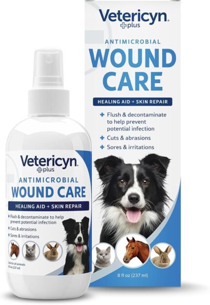 Vetericyn Plus Dog Wound Care Spray, Lick-Safe Wound & Skin Care, 8 oz
