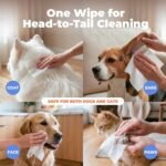 Best Pet Supplies Cleaning Dog Wipes - Calming Lavender, 100 Count - Image 3