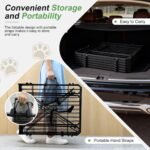 Outdoor Dog Playpen, 24 Inch 16 Panels Pet Fence, Black - Image 4
