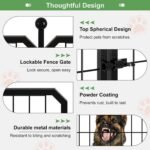 Outdoor Dog Playpen, 24 Inch 16 Panels Pet Fence, Black - Image 7