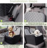 Waterproof Dog Booster Car Seat for Small Medium Dogs up to 26 lbs - Image 6