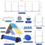 FetchFlow Dog Agility Training Equipment – Complete Backyard Agility Course Set w/Adjustable A-Frame Ladder, Weave Poles, Cones, Jump Hoop, Tunnel & Sandbags – Outdoor Dog Playground Kit - Image 4
