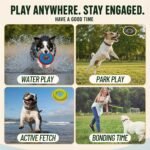 3 Pcs Flying Discs, Interactive Flyer Toys, Feedable Lightweight Catch and Fetch Toys for Small Medium Large Dogs, Floats in Water & Safe on Teeth, 9.05 Inch - Image 5