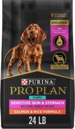 Purina Pro Plan Sensitive Skin & Stomach Puppy Dog Food, Salmon, 24 lb Bag
