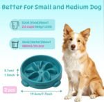 WinTour 2 Pack Slow Feeder Dog Bowls, BPA Free, Medium & Small Dog Bowls - Image 3