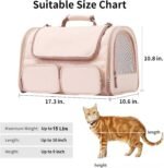 FUKUMARU Cat Carrier, Airline Approved Dog Carrier with Rollable Cover - Image 3