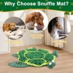 Snuffle Mat for Dogs - Interactive Puzzle Feeding Game for Stress Relief & Foraging Skills | Dog Toys to Keep Them Busy | Small/Medium/Large Dogs Turtle Design - Image 3