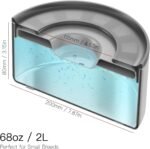 Feedoo 0.5 Gallon No Spill Water Bowl for Dogs, Double-Wall Stainless Steel with Splash-Proof Paws Lid and Floating Disk, Non-Slip Base, Easy to Clean Slow Water Feeder for Small Medium Dogs - Image 5