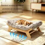 Small Size Elevated Dog Bed, Natural Finish Raised Dog Bed - Image 3