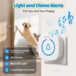 Dog Bells for Door to Train Dogs to Go Outside Wireless Touch Dog Door Bell - Image 5