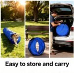 Dog Agility Tunnel with Carry Bag and Ground Spikes, Foldable 10-Foot Tunnel for Dog Training, Dog Agility Equipment for Outdoor, Backyard, Indoor Use, KINETOVOLTA - Image 6