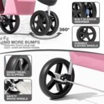 MoNiBloom Pet Stroller for Small/Medium Dogs and Cats up to 33 lbs, Pink - Image 5