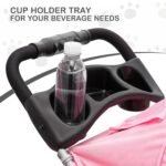 MoNiBloom Pet Stroller for Small/Medium Dogs and Cats up to 33 lbs, Pink - Image 8