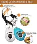 Chadou Training Clicker for Pet Like Dog Cat Horse Bird Dolphin Puppy with Wrist Strap, 2 Pack - Image 3