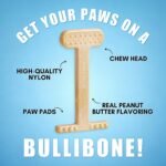 Bullibone Nylon Dog Chew Toy for Aggressive Chewers - Dental Hygiene Bone with Peanut Butter Flavor, Durable Tough Chew Toys for Small Dogs, Indestructible Dog Bone - Single - Image 3