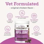 Dr. Joseph's VetPro Complete Dog Hip & Joint Wellness Supplement – High-Strength Glucosamine, MSM, Omega & Chondroitin Chews and Breeds – Vet Formulated Chicken Dog Treat - 120 Count - Image 3