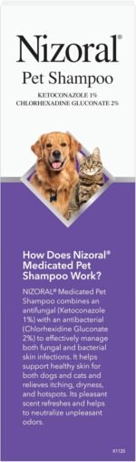 Nizoral Ketoconazole Pet Shampoo, 16 Oz, Chlorhexidine, Dogs & Cats - Image 7