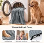Dog Heating Pad, Heated Dog Bed, Adjustable Temperature with Timer-28 x20in - Image 5
