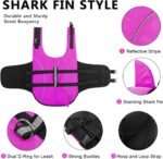 Ripstop Dog Life Jacket Shark Life Vest for Dogs, Safety Lifesaver with High Buoyancy and Lift Handle for Small and Medium Breeds（Rose Red XS） - Image 4