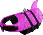 Ripstop Dog Life Jacket Shark Life Vest for Dogs, Safety Lifesaver with High Buoyancy and Lift Handle for Small and Medium Breeds（Rose Red XS） - Image 7