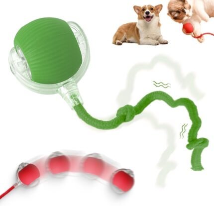 Interactive Cat Toys Balls, 2026 New Dog Toy Interactive Rolling Dog Ball, Motion Activated Cat Balls with 360° Smart Automatic Rolling Moving for Bored Kitten Pet Cats Dogs (Green)
