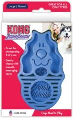 KONG - ZoomGroom - Dog Brush for Grooming and Shampooing - Blue Brush for Large Dogs - Image 3