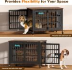 EasyCom 41 in Heavy Duty Dog Crate Furniture on Lockable Wheels (DC103) - Image 8