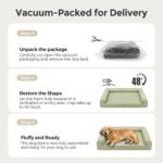 Sytopia 42 Inch Outdoor Waterproof Dog Bed for Extra Large Dogs, Washable Jacket-Grade Shell with Egg Crate Foam, Orthopedic Durable Bed for Patio, Deck, Ideal for Indoor Outdoor Use, Green - Image 6
